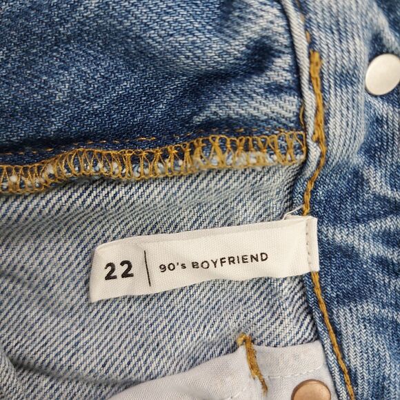 Pacsun 90's Boyfriend Jeans Womens 22 Blue Y2K Cotton Distressed Premium Denim - Picture 11 of 12